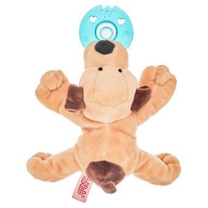 WubbaNub Cute Plush Brown Puppy Pacifier Binky for Baby Infant, 0-6 Months New